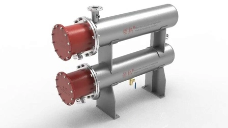 Calentador de brida en línea para proceso de circulación de aceite lubricante horizontal de tubería para uso industrial