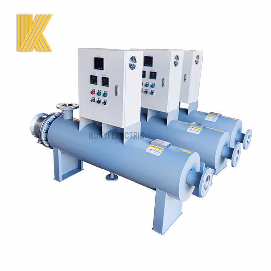 Calentador de proceso en línea horizontal de alta temperatura, eléctrico, industrial, de bajo consumo
